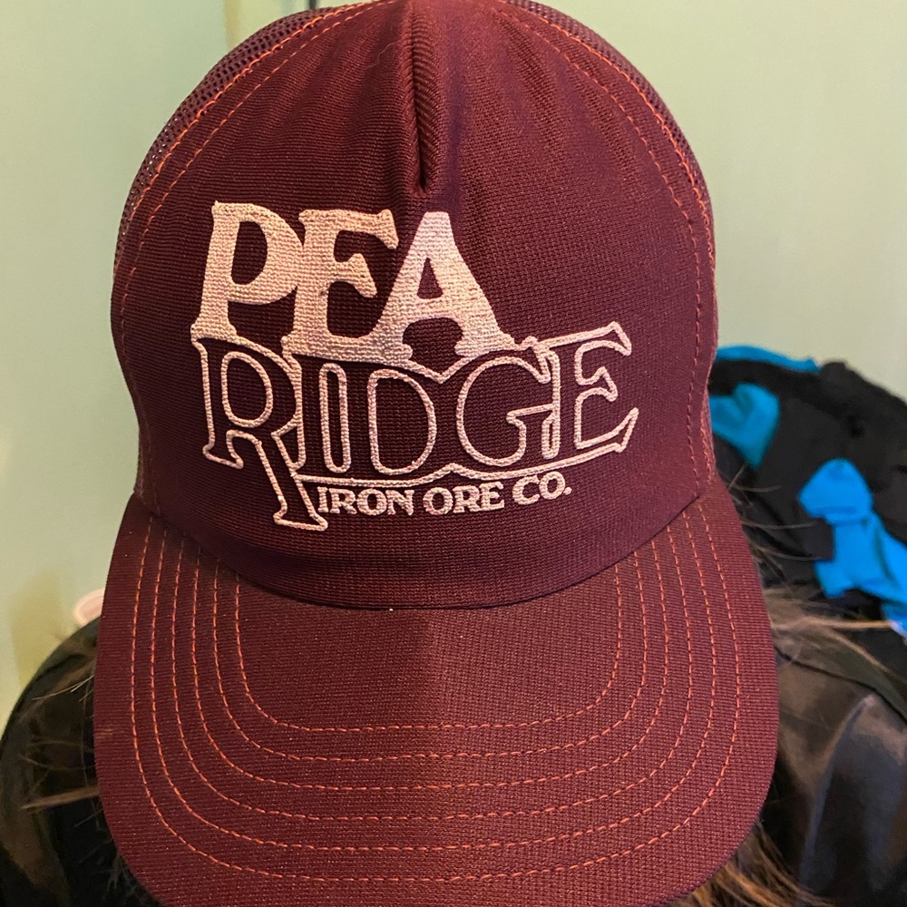 Vintage Maroon “Pea Ridge Iron Ore Co” Mesh Trucker Hat